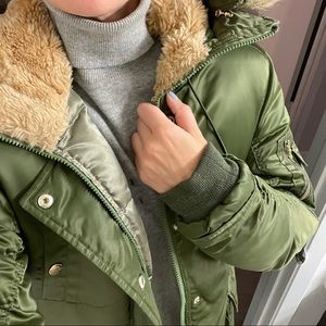 Green puffer jacket by JLO